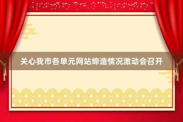 关心我市各单元网站缔造情况激动会召开